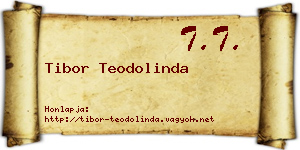 Tibor Teodolinda névjegykártya